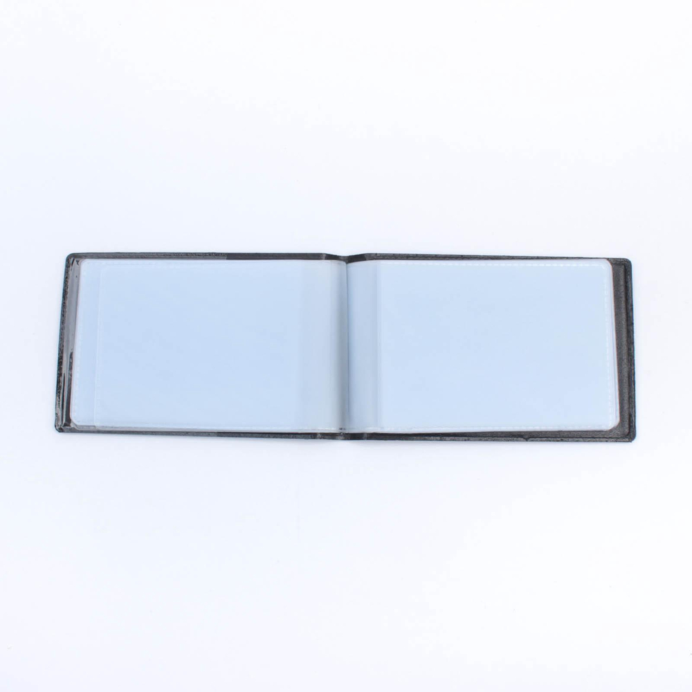 Визитница 20 карманов на 20 карт, 1 карта на 1 листе, обложка пвх черная 593025