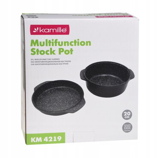 Кастрюля 2,5 л. 2 в 1 с крышкой-сковородой Kamille KM 4219 из литого алюминия