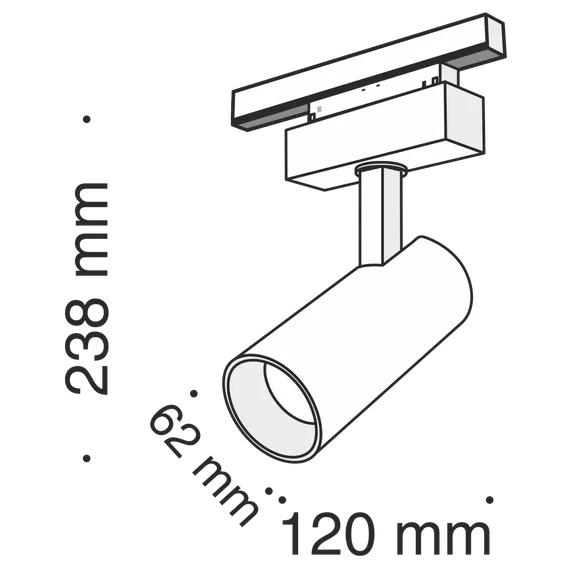 Трековый светильник Фокус / Focus Led S35 3000K 18Вт 24° Technical tr019-2-15w3k-b