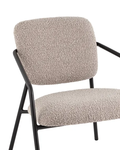 Лаунж-кресло Rooney, серое букле