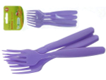 Вилка пластиковая Чезаре 4шт, цвет в ассортименте