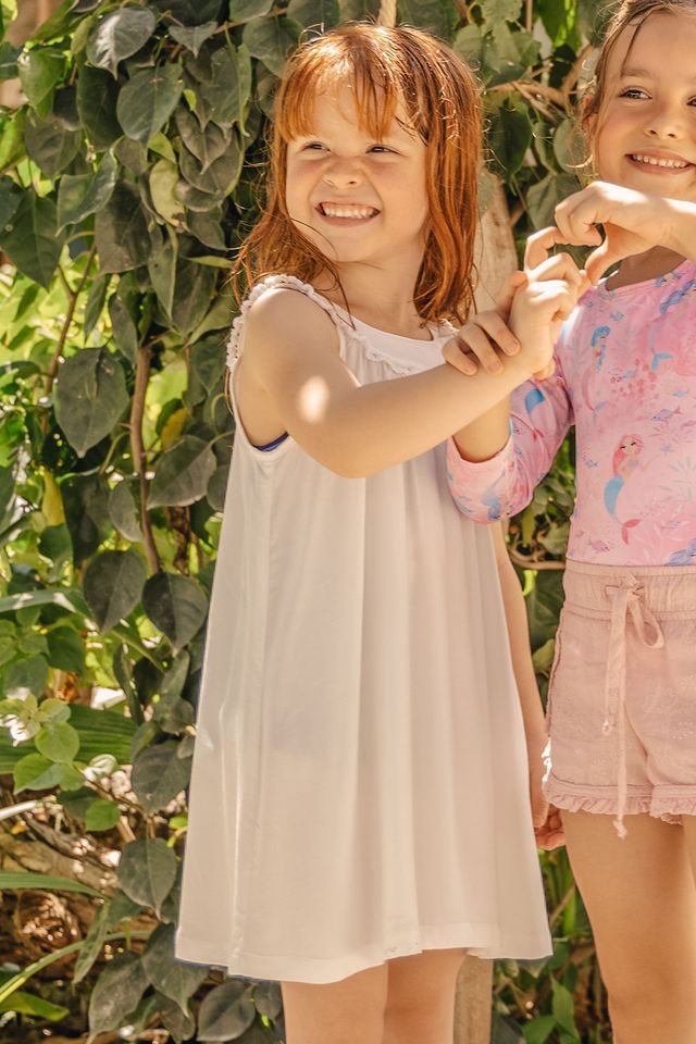 Белый сарафан для девочек