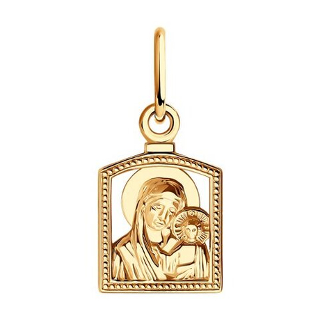 Икона Б.М. Казанская из золота