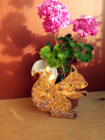 Набор для творчества мозаика стеклянная Розовый Кот 18 см.