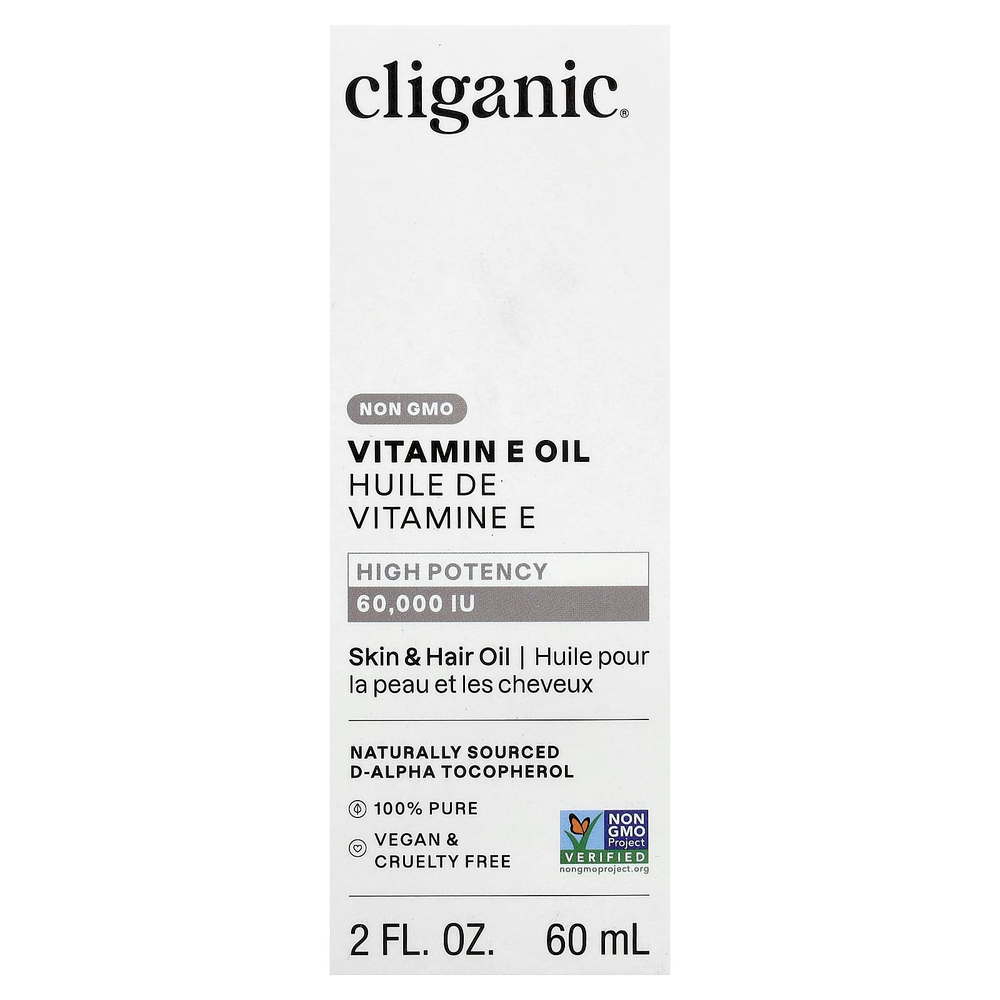 Cliganic, на 100% чистое масло с витамином Е, 60 000 МЕ, 60 мл (2 жидк. унции)