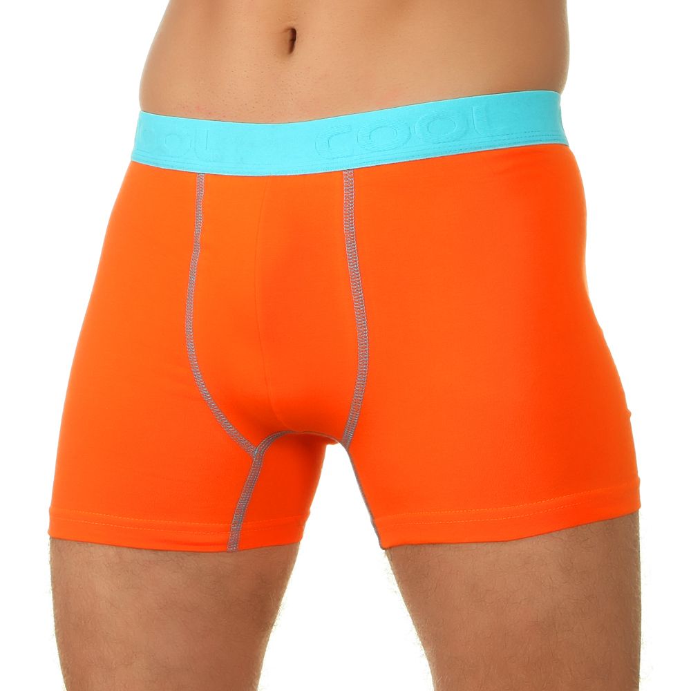 Мужские трусы боксеры оранжевые E5 Underwear Cotton 021