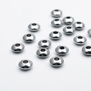 Бусина Рондель, сталь, размер 6*3 мм, цена за 10 штук