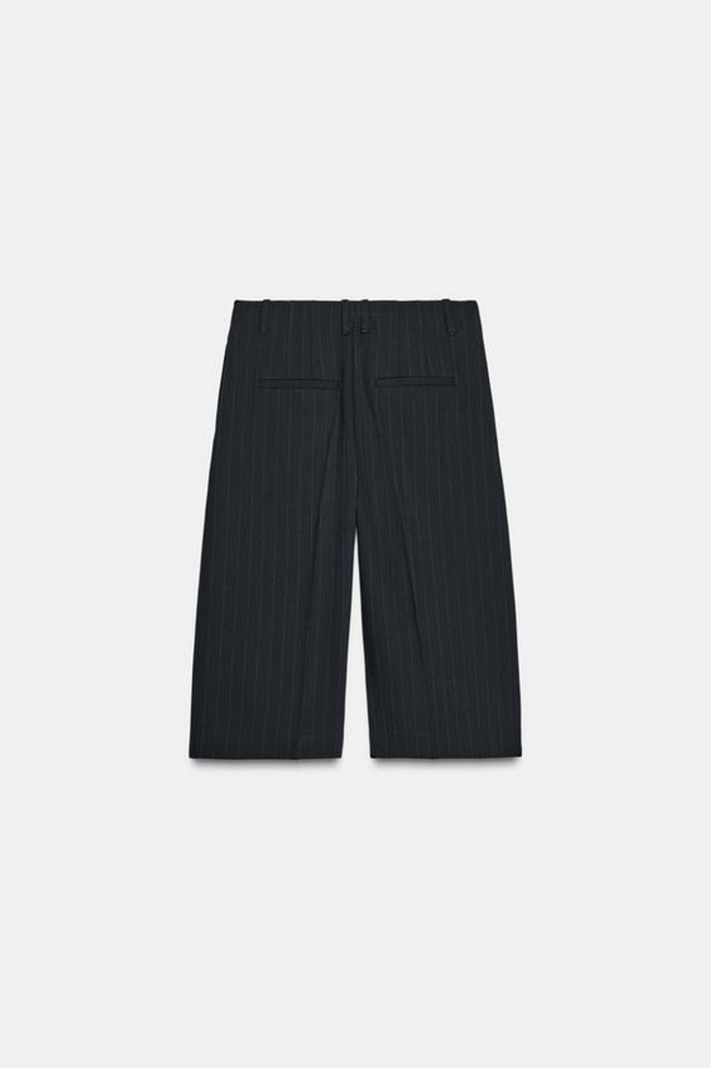 ZARА ДЛИННЫЕ ШОРТЫ В ПОЛОСКУ — ZW COLLECTION, ТЕМНО-СИНИЙ