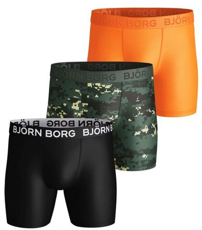 Мужские спортивные боксеры Björn Borg Shorts Per BB Digital Woodland 3P - duck green