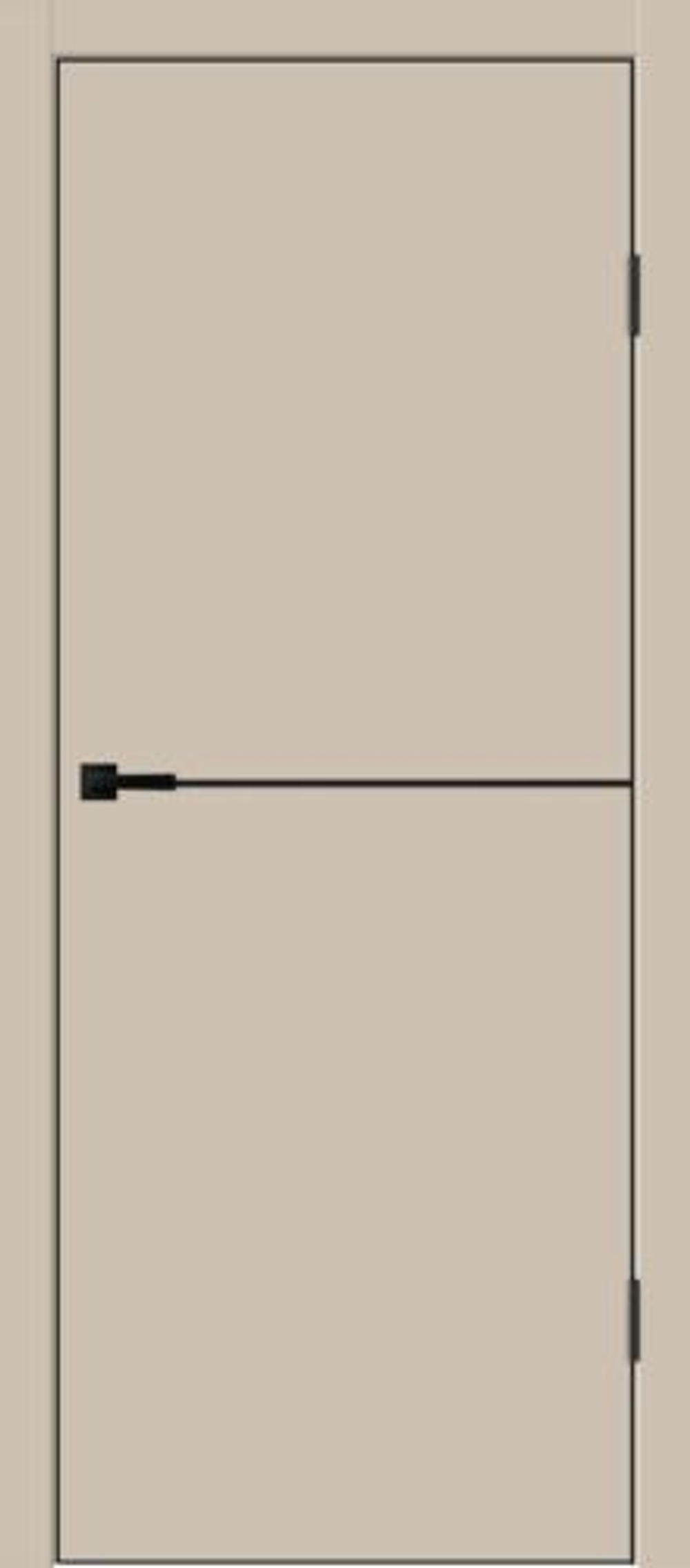 Межкомнатная дверь Velldoris Galant Н1 PG (кромка ABS черная, молдинг черный) Кварцит