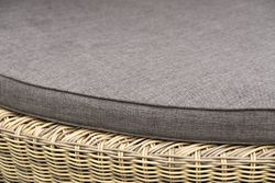 "Стильяно" плетеная кровать круглая, цвет соломенный