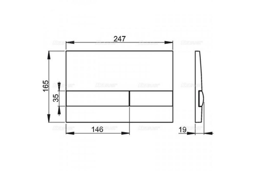 Кнопка управления M43 17 (хром-глянцевая/матовая)