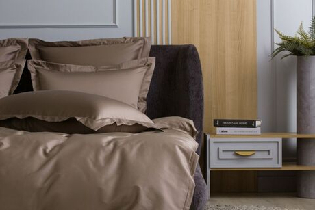 Простыня на резинке 140х200x40 German Grass Brownie Allure коричневая