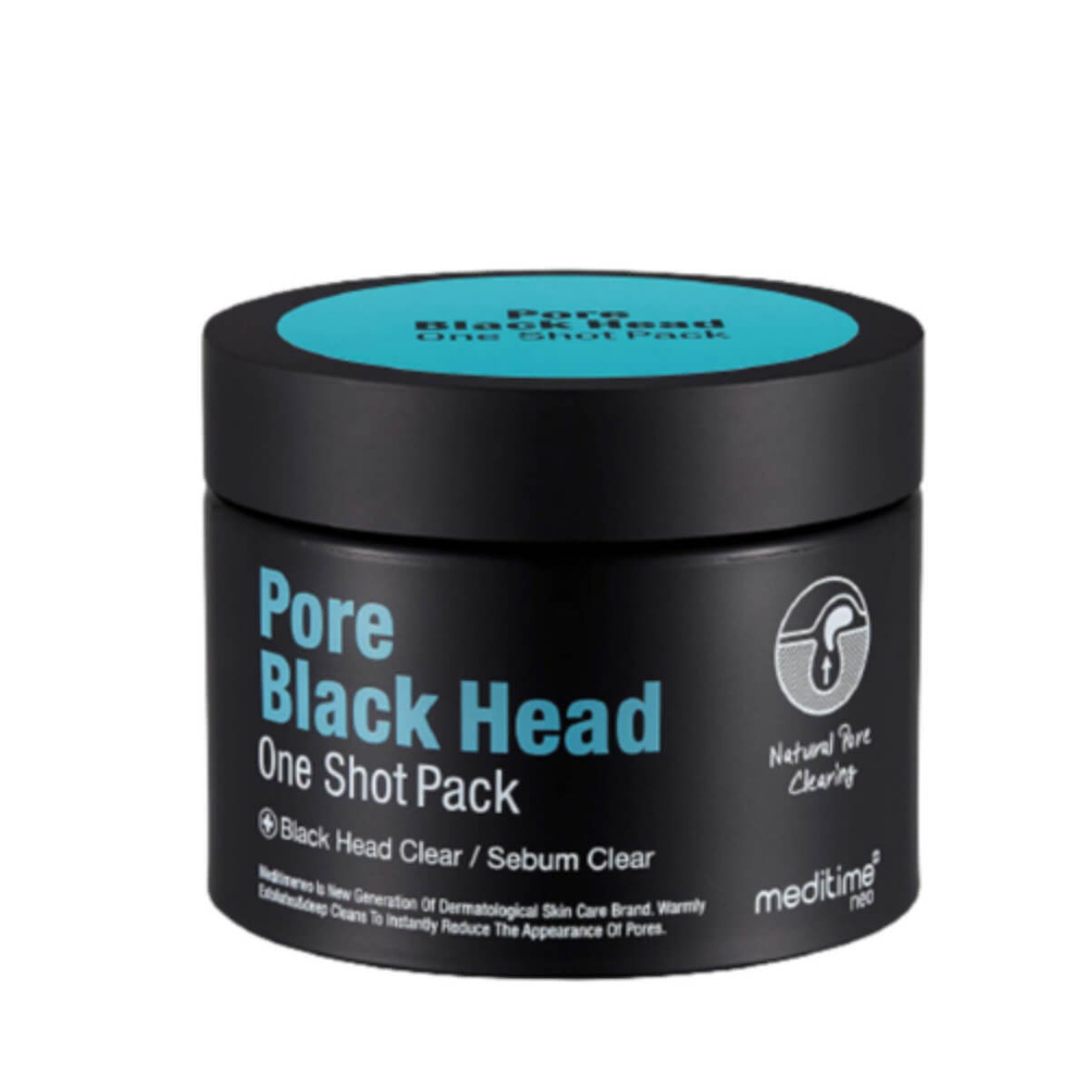 Разогревающая глиняная маска от черных точек Meditime Pore Black Head One Shot Pack, 120мл.