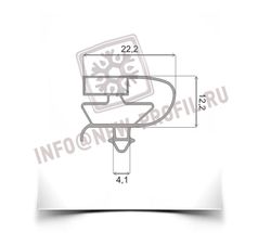 Уплотнитель двери выдвижного ящика стол холодильный BSV-inox TRL 22 размер 330*210 мм (006)