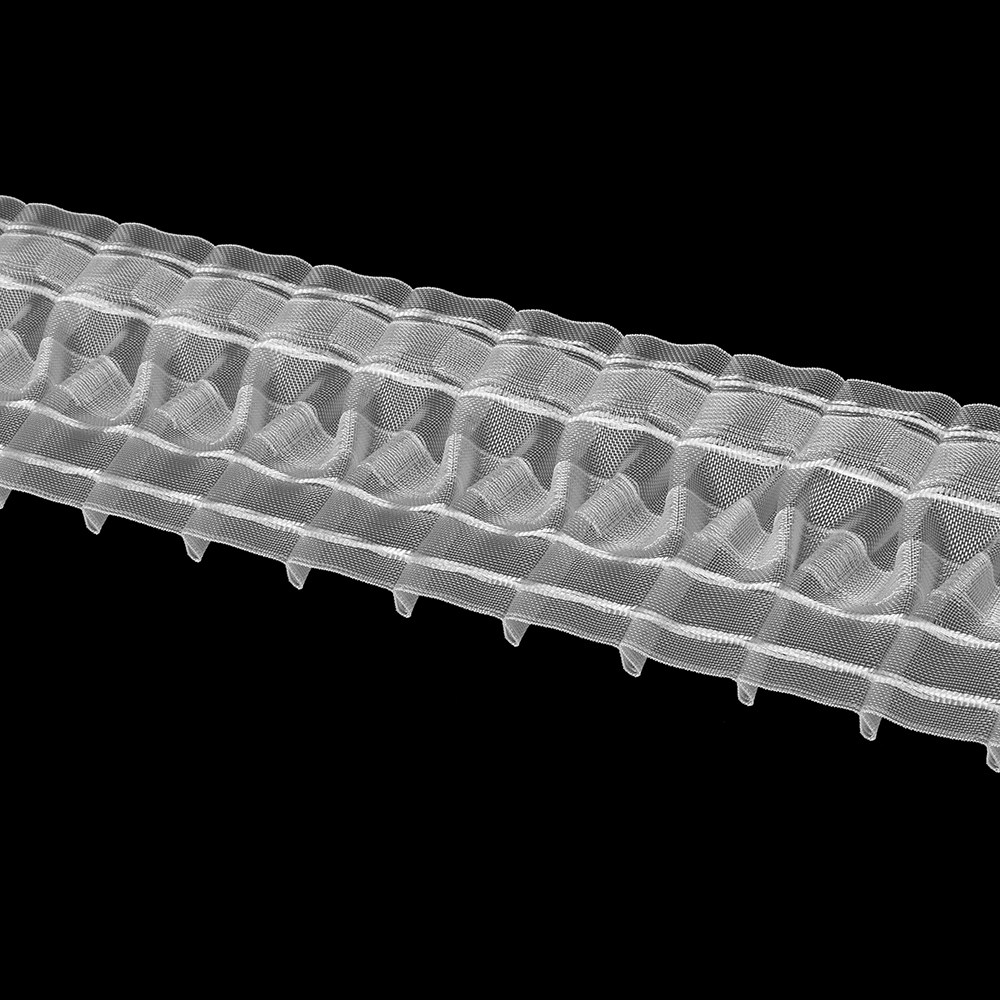 Шторная лента Oz-Is арт. 3948 MP вафельная сборка, коэф сборки 1:2,0, цвет прозрачный (ширина 80 mm)
