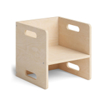 Стул перевертыш Чек, растущий детский стол и стул 2в1 из фанеры березы, прозрачный лак