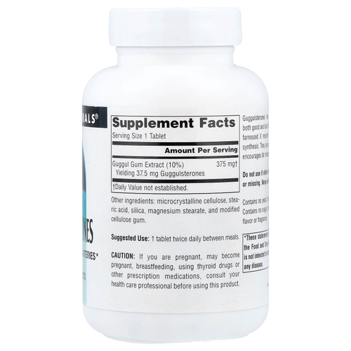 Source Naturals, гуггулстероны, 37,5 мг, 120 таблеток
