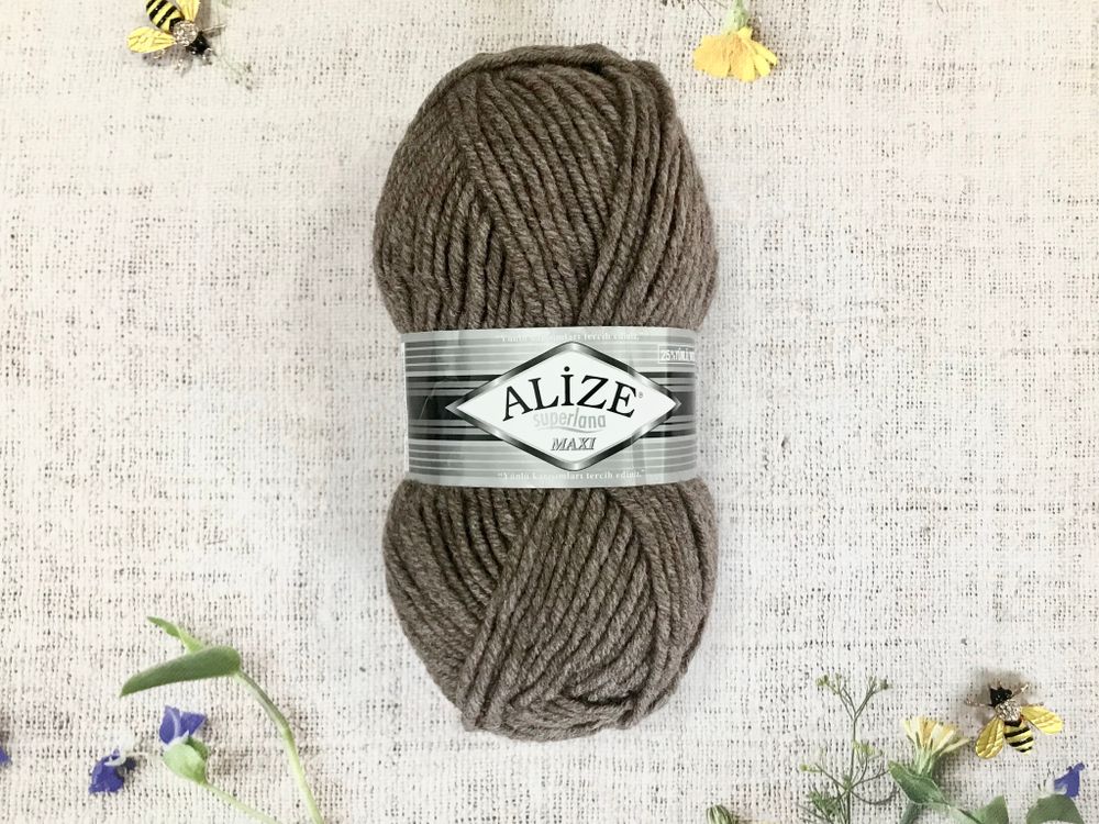 Пряжа ALIZE &quot;Superlana maxi&quot; 240 коричневый меланж