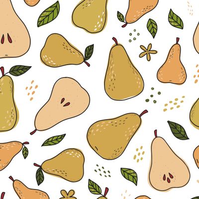 принт с грушами