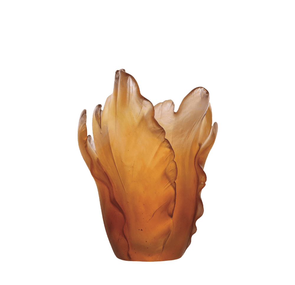 Ваза Tulip янтарная, 17 см