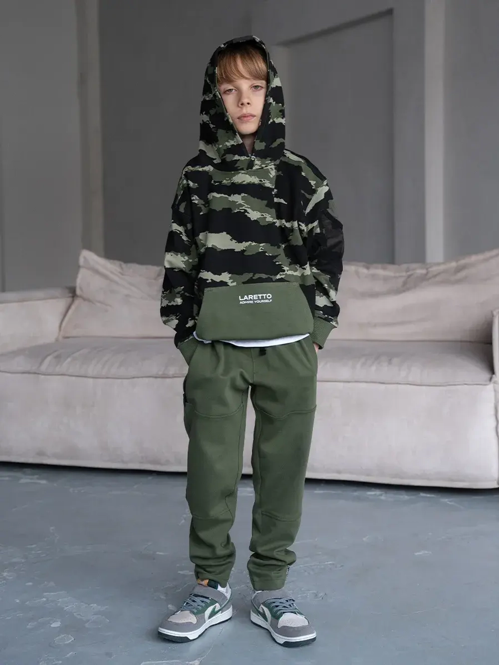 Костюм для мальчика в школу, худи и брюки