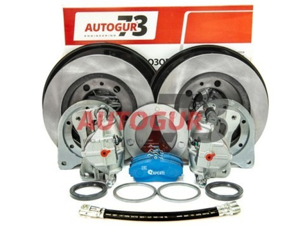 Дисковые тормоза УАЗ военный задний мост под гражданскую ступицу с суппортом ГАЗ