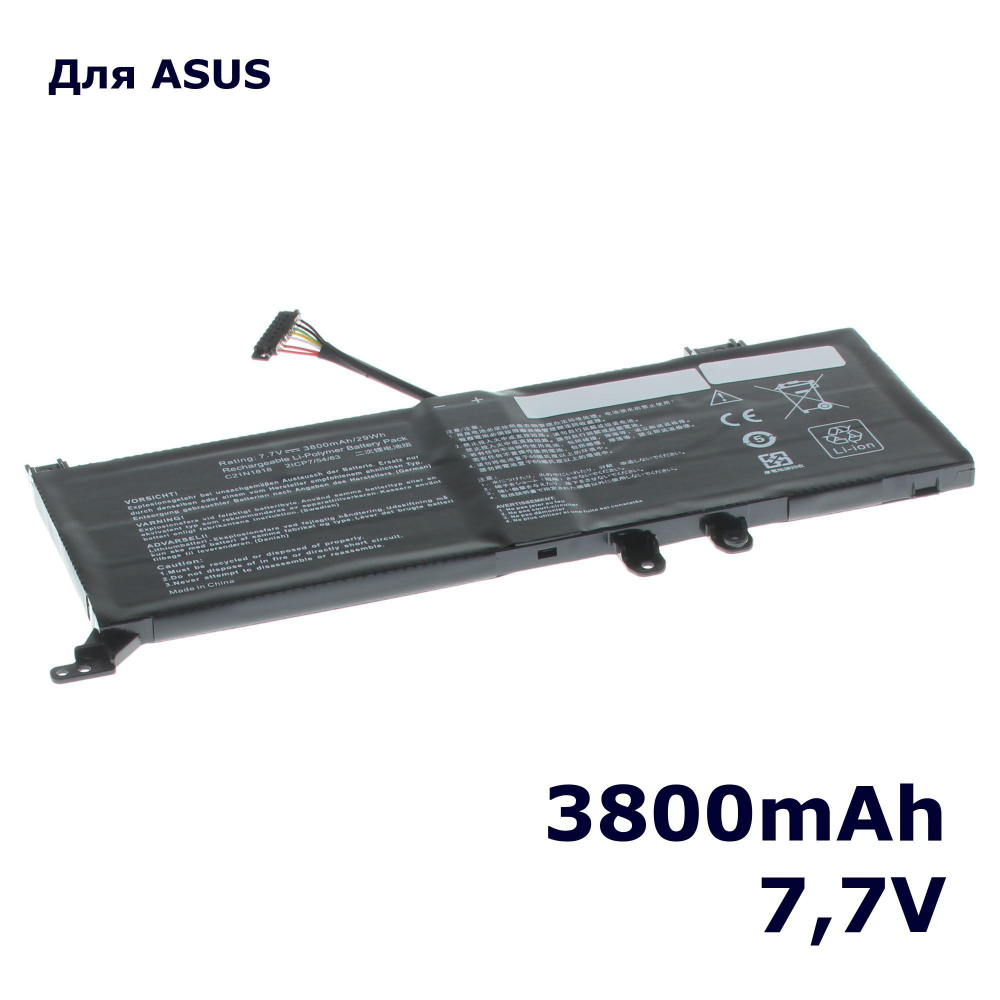 Аккумулятор iBatt 3800mAh для ноутбука Asus (C21N1818) Type 1