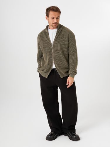 Хлопковый джемпер на молнии QWE в цвете хаки