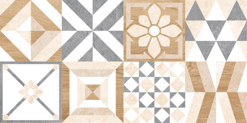 Плитка облицовочная Marmaris белый 50*25 пэчворк GT129VG