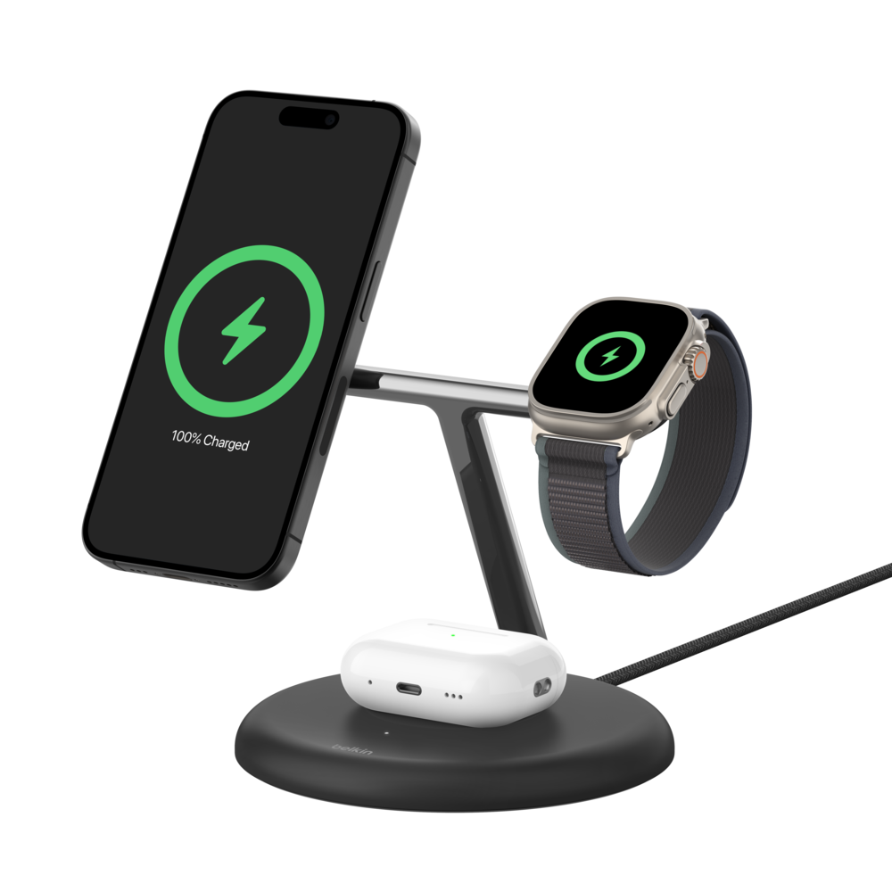 Беспроводная магнитная зарядная станция 3-в-1 Belkin BOOST CHARGE PRO Magsafe - black