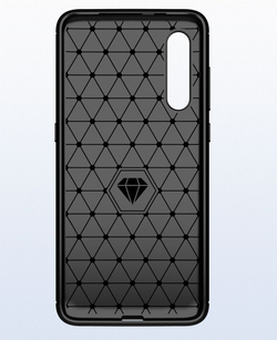 Чехол для Xiaomi Mi 9 (9 Pro 5G) цвет Black (черный), серия Carbon от Caseport