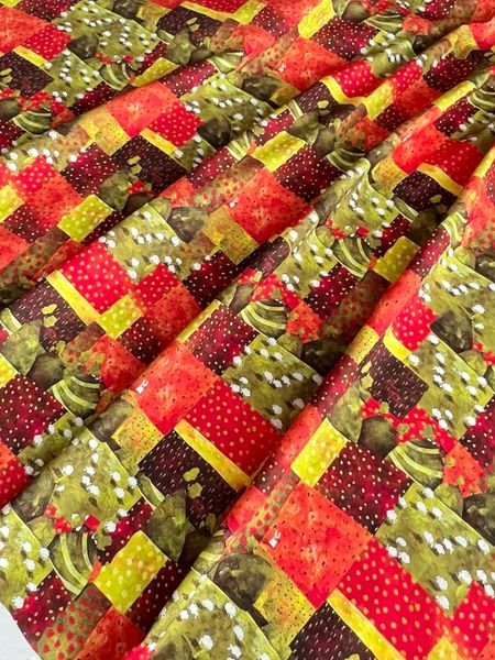 МАЛИНОВО-ЗЕЛЕНАЯ АБСТРАКЦИЯ - 100% хлопок 3