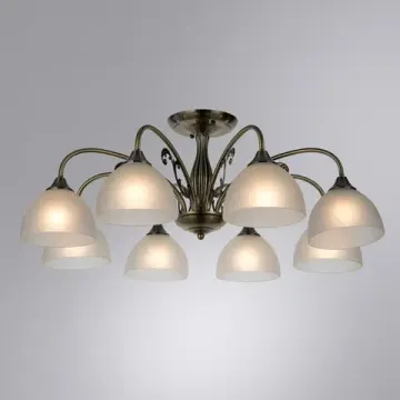 Потолочная люстра 8*Е27 A3037PL-8AB белый/бронза SPICA Arte Lamp