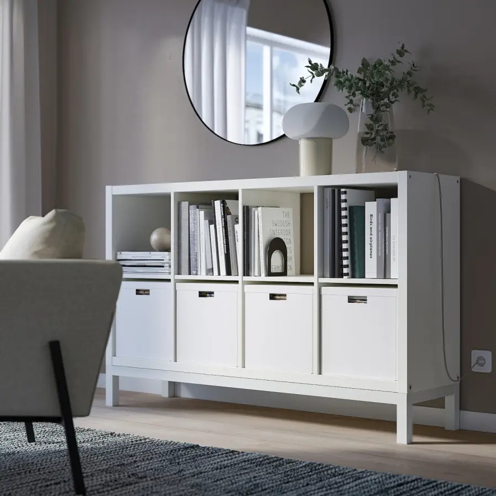 Стеллаж - IKEA KALLAX, 147х39х94 см, белый, КАЛЛАКС ИКЕА