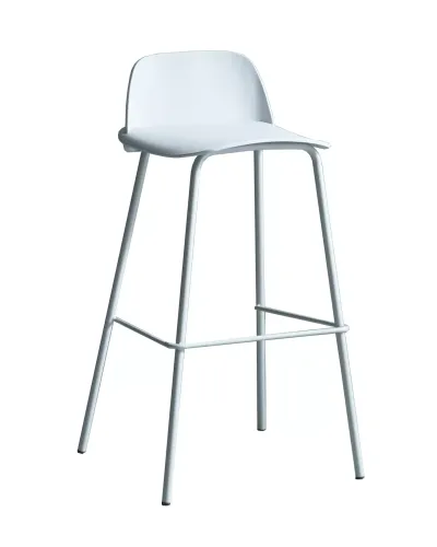 Стул барный Mist, серо-голубой