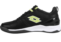 Мужские кроссовки теннисные Lotto Mirage 200 Clay - all black/sharp green/asphalt