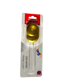 Свечи "Цифра (0-9)" Золотая