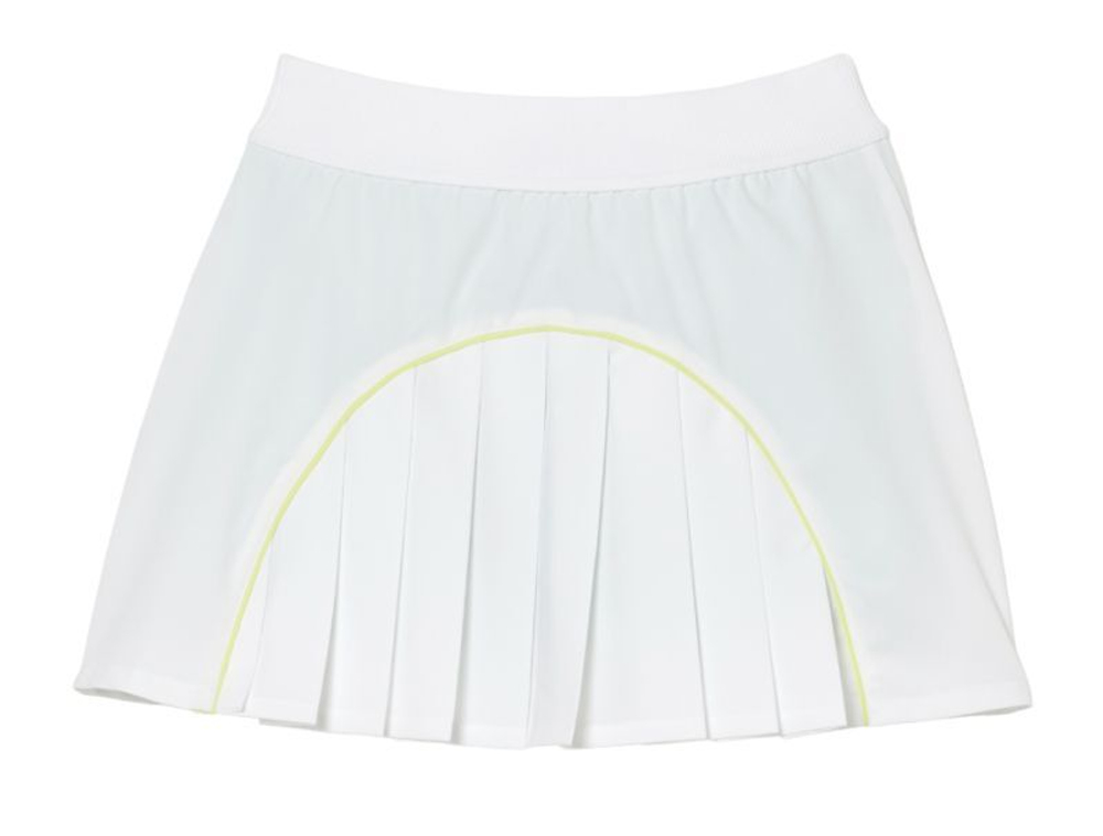 Теннисная юбка Lacoste Pleat Back Ultra-Dry Tennis Skirt with Contrast Shorts - белый
