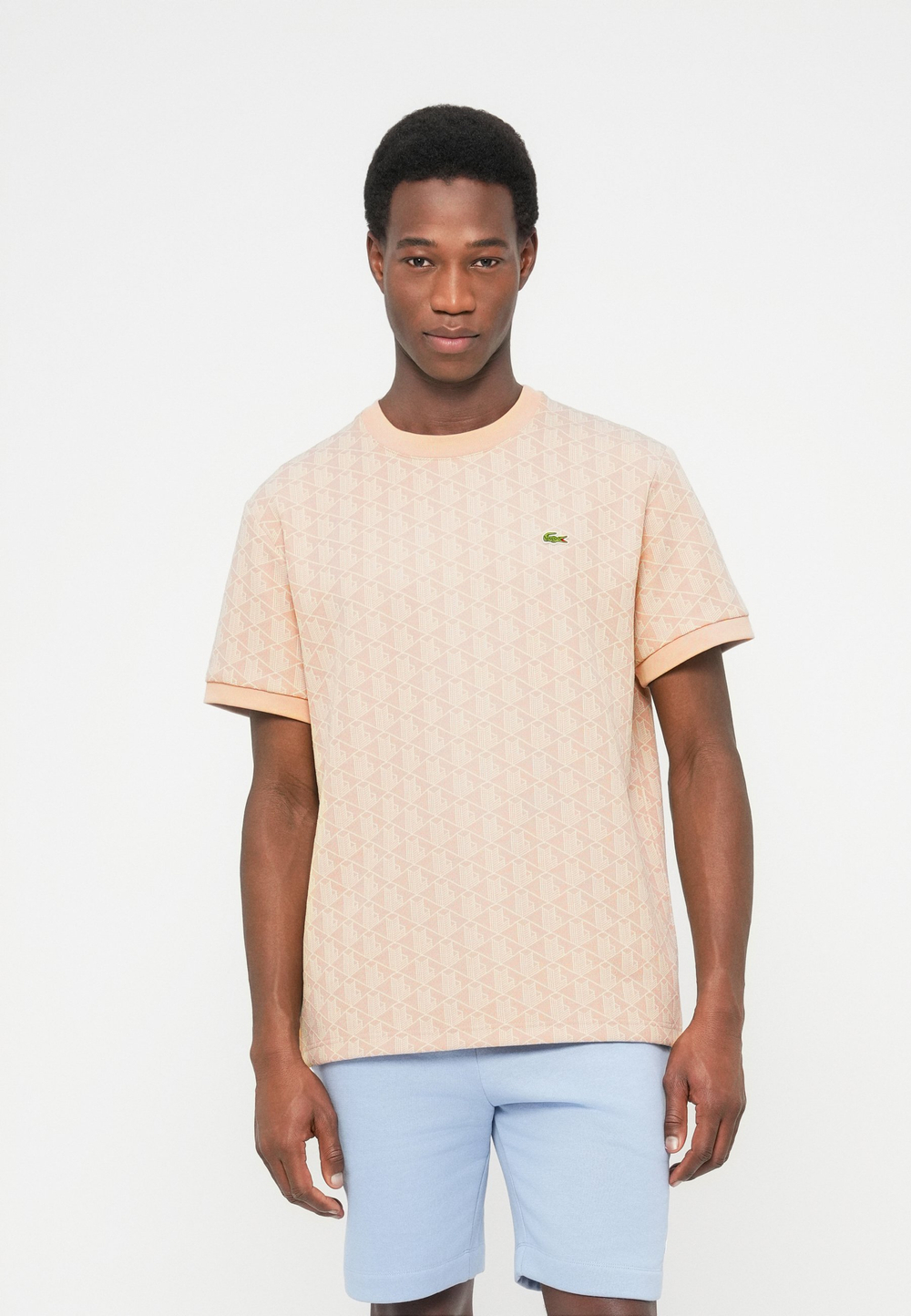 Lacoste Футболка с принтом - львица / мука / лосось