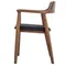 Стул The Round, орех с черным сиденьем