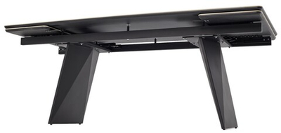 Стол ШЕРЛ  200 CRYSTAL ONIX BIANCO, керамика / Черный каркас М-City