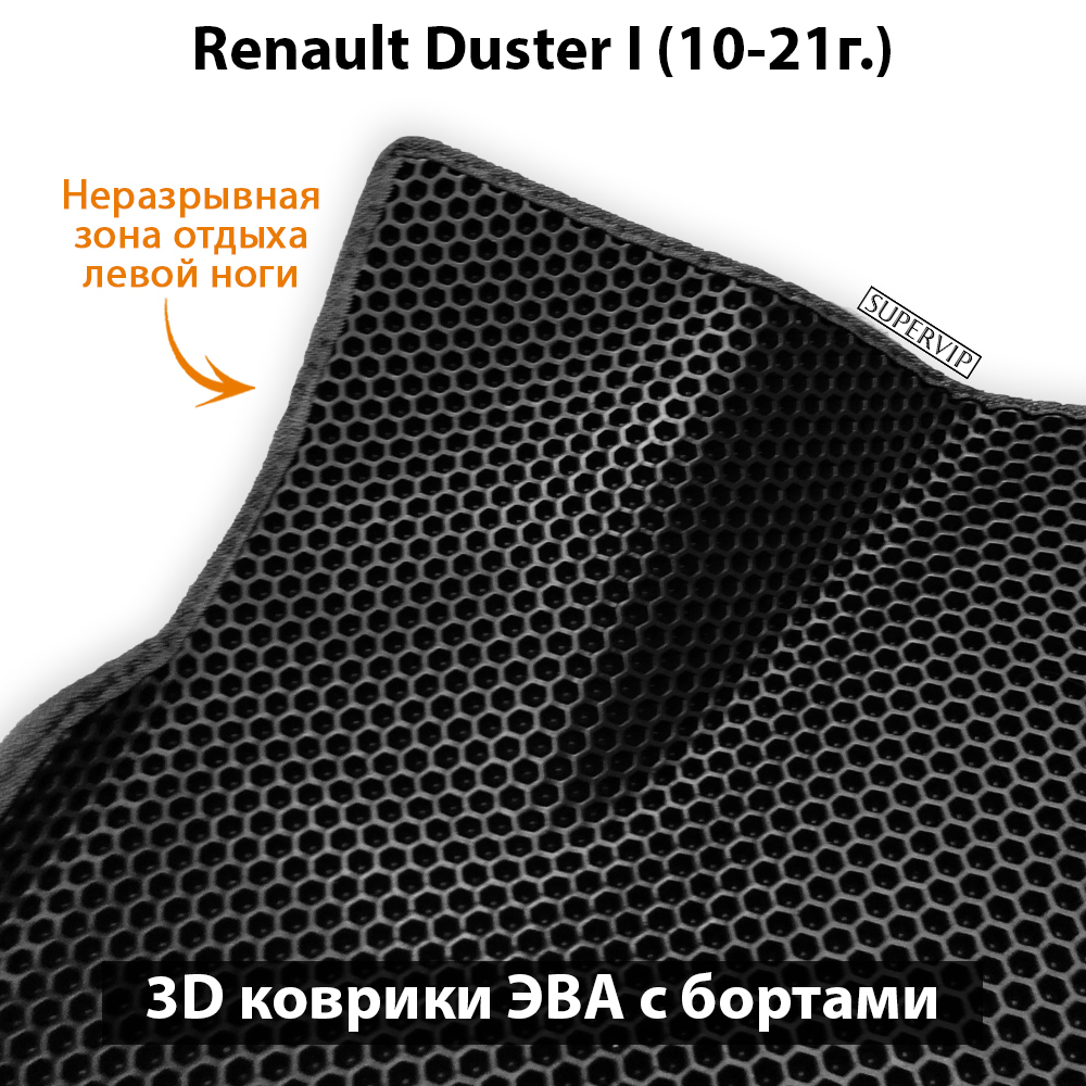 комплект эва ковриков в салон авто для renault duster I 10-21 от supervip