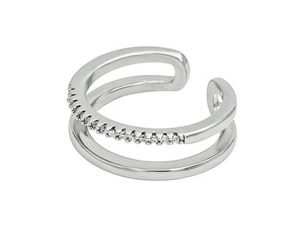 Фаланговое кольцо Параллели со стразами