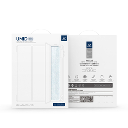 Чехол книжка синего цвета от Dux Ducis для Samsung Galaxy Tab S9 Ultra, Tab S10 Ultra и Tab S8 Ultra, серия Unid Series Case, с держателем стилуса и функцией автоматического перехода в спящий режим