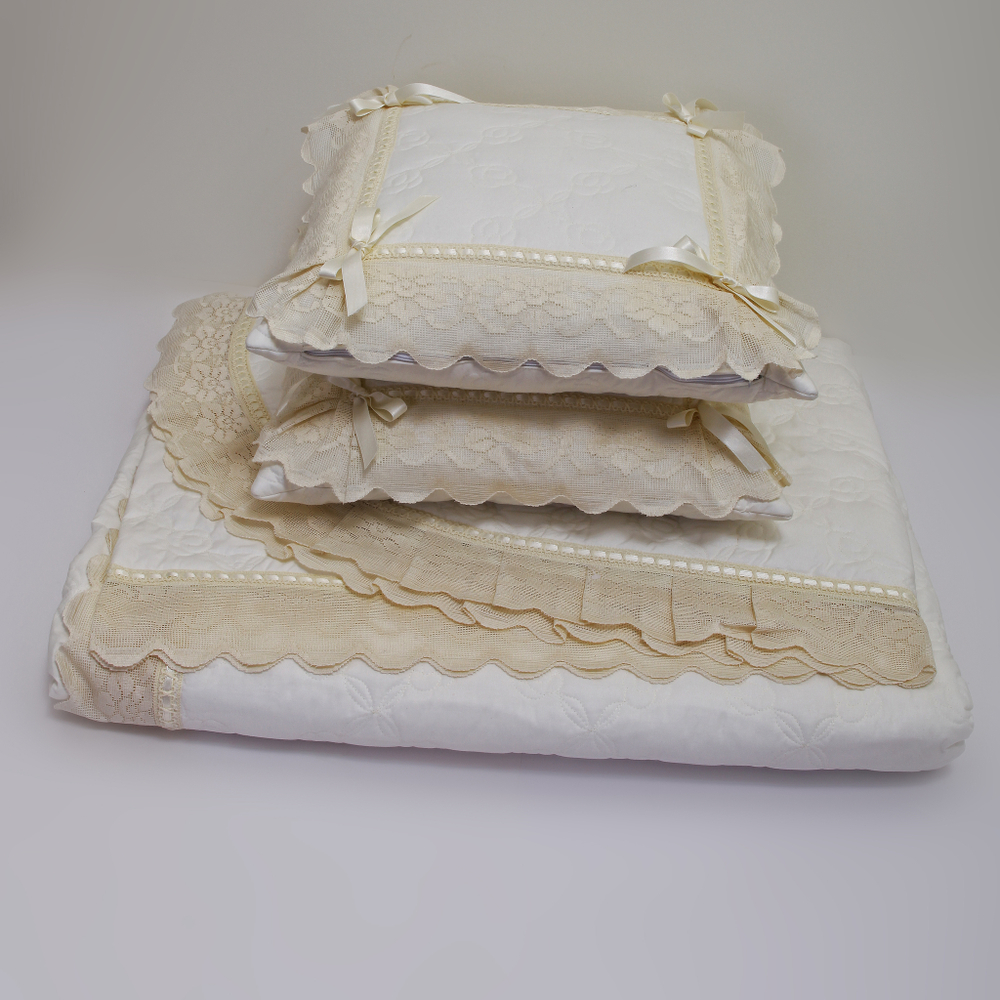 Покрывало 270х270 и две подушки Old Florence Buratto Италия