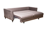 Диван Garda Decor Сорренто (Sorrento) 230M трехм. раскл.,велюр сер.Colt017 230*101*86