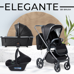 Детская коляска Sweet Baby Elegante 3 в 1 BRD Black