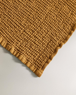 Zara Home - Мини вафельное банное полотенце, желтый, 30х50 см