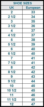 Кроссовки Stiga размеры
